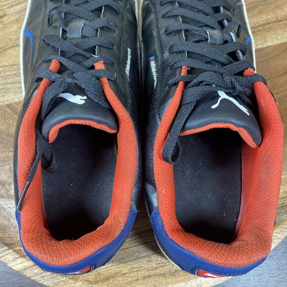 Puma BMW MotorSport Smash Vulc V3 Mens Black and Blue Size 13 Leather Shoes - Picture 7 of 9